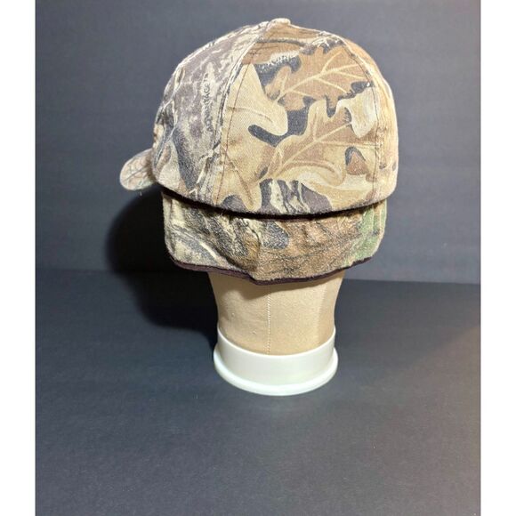Remington Camo Hunting Cap Hat Realtree Fold Down Ear Flap Quilted Lining - Picture 4 of 7